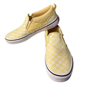 Vans Classic Slip-On Checkerboard Yellow White Women’s 5.5 Skate Sneakers Y2K
